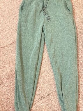 Men's Heather Green Jogger Sweatpants with Drawstring
